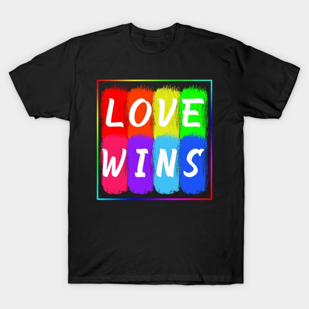 LGBT Love Wins Colored Graphic Funny Geek Gift T-Shirt by zaymen.bouragba